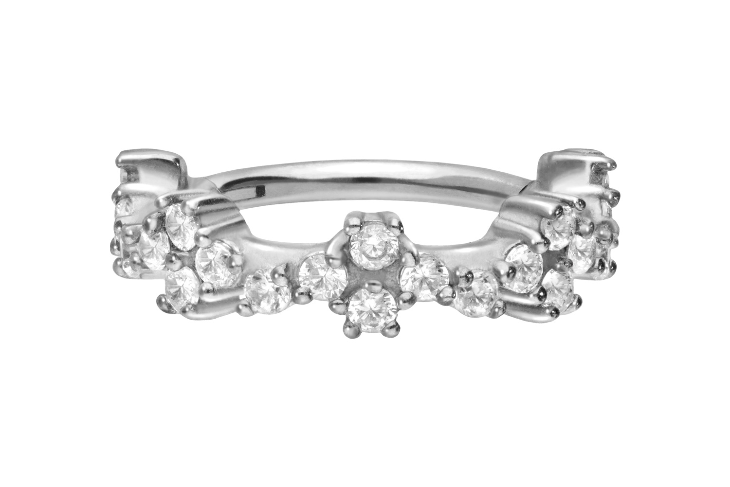 Chirurgenstahl Segmentring Clicker Piercing KRISTALLRANKE